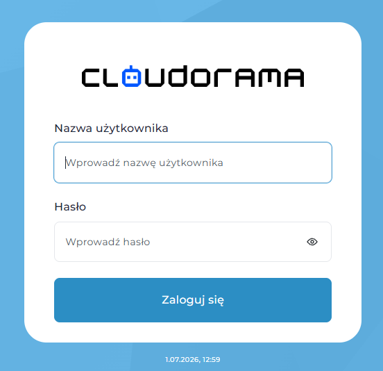 Ekran logowania Direct Admin
